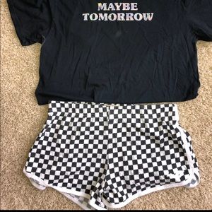 Hollister checkered board shorts